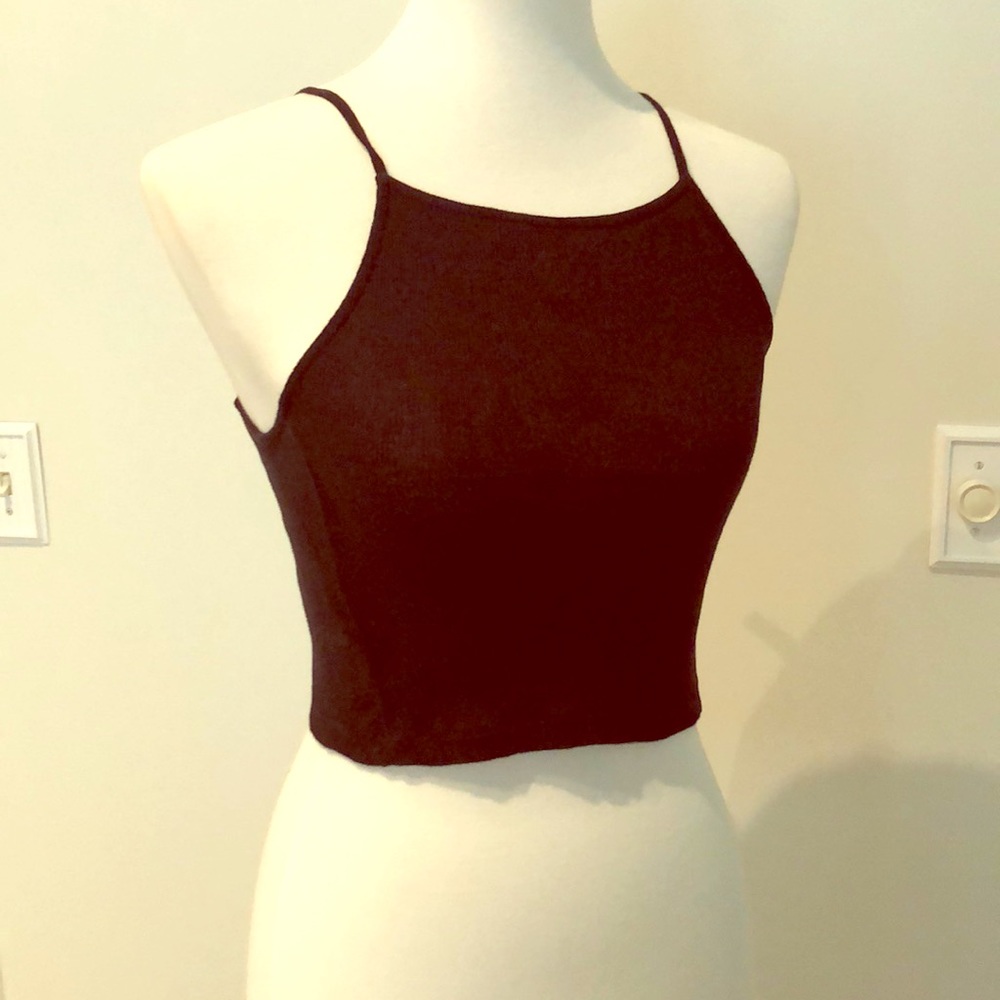 Cutest Black Ribbed Forever21 Crop Top
